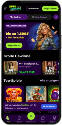 Spinmama casino Besuchen Sie die offizielle Website