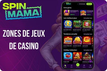 Spinmama Casino-Spiel-Bereiche